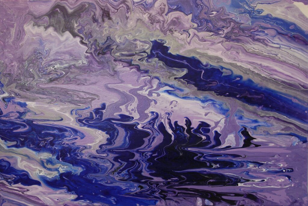 Purple Seas - Acrylic Pour on Canvas